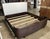 Modern Baker Barbara Barry Half Moon Dark Tobacco Rattan Upholstered Cal King Bed For Sale - Image 3 of 12
