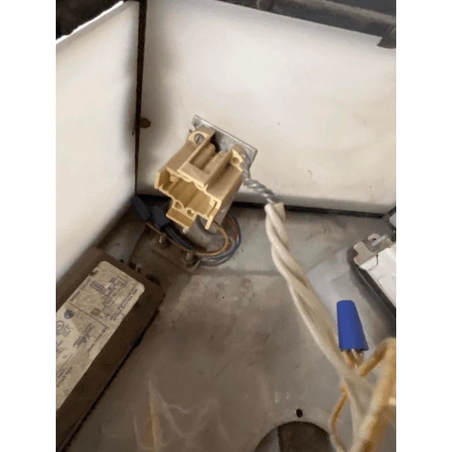 Late 20th Century Vintage Gothic Style Milk Glass Church Ceilling Light Flush Mount For Sale - Image 5 of 8