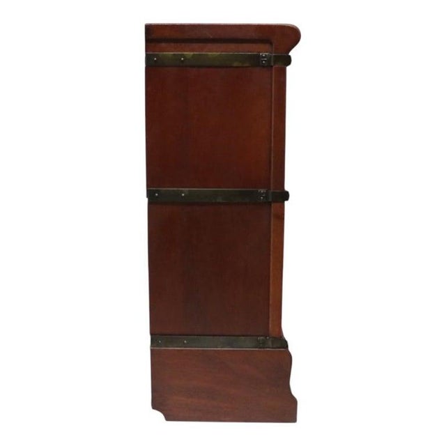 Arts & Crafts Mahogany & Leaded Glass Barrister Bookcase With Drawer C1910 For Sale - Image 10 of 10