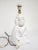 1970s Vintage Table Lamp and Decorative Objects in White Ceramic, Italy, 1970s, Set of 3 For Sale - Image 5 of 12