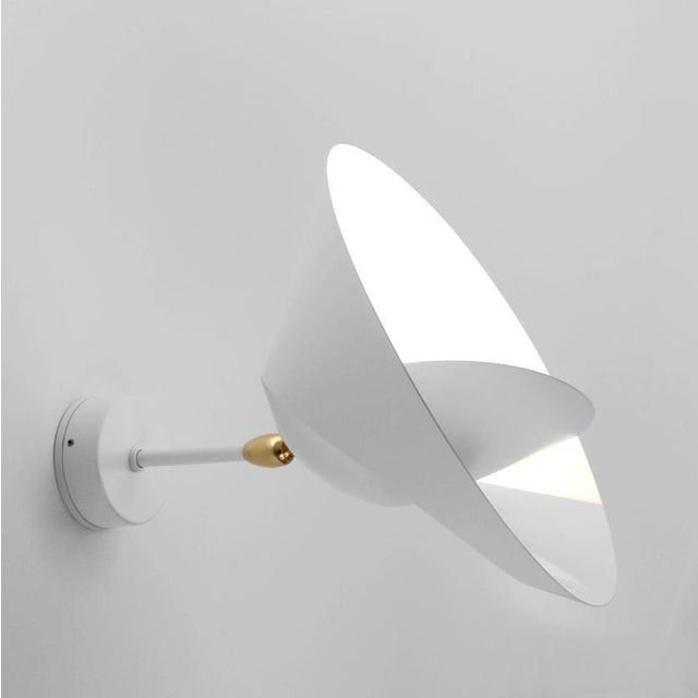 Not Yet Made - Made To Order Mid-Century Modern White Saturn Wall Lamp from Serge Mouille For Sale - Image 5 of 8