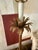 Hollywood Regency 1990s Currey and Company Table Lamps Gold Leaf Palm Detail 32 Inch Tall - a Pair For Sale - Image 3 of 12