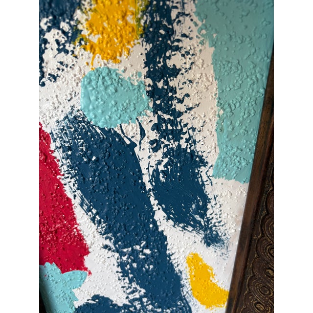 Mid-Century Modern Small Mid-Century Style Abstract Painting For Sale - Image 3 of 11