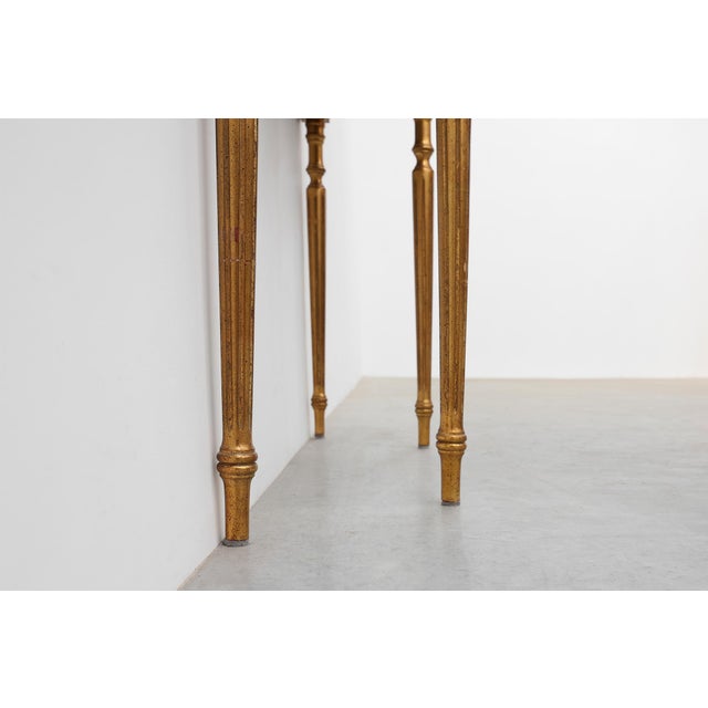 Wood 20th Century Louis XVI Console Table by Deknudt, Belgium, 1950s For Sale - Image 7 of 11