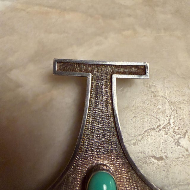 Abstract Vintage Modernist Kinetic Pendant Brooch Ecuadorian Oswaldo Guayasamín For Sale - Image 3 of 18