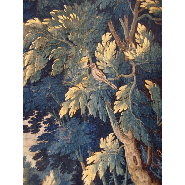 Mid 18th Century French Aubusson Verdure Waterfall and Egret For Sale - Image 12 of 16