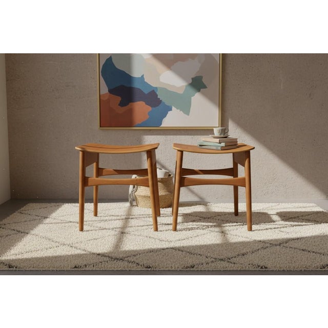 Danish Stool in Teak and Oak, 1960s For Sale - Image 12 of 13