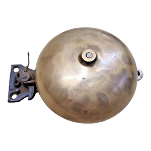 Antique 1873 Brass Pull Bell — Victorian Fire, Boxing, or Trolley Bell (5")