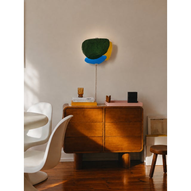 Black Handcrafted Glass Wall Light by Olga Meyzinger For Sale - Image 8 of 9