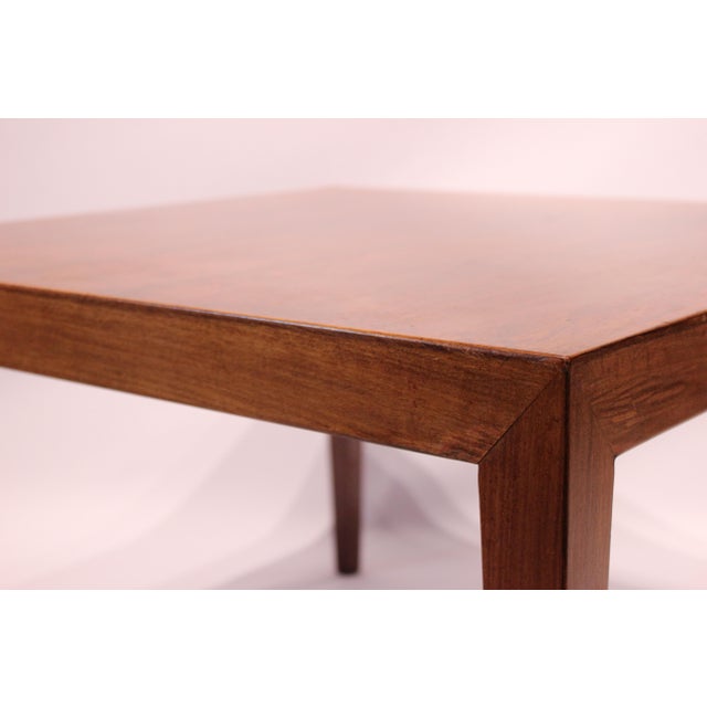 Brown Rosewood Coffee Table by Severin Hansen for Haslev Møbelsnedkeri, 1960s For Sale - Image 8 of 9