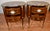1890s Antique French Louis XV Walnut Marble Top Pair Nightstands Bedside Tables For Sale - Image 11 of 18