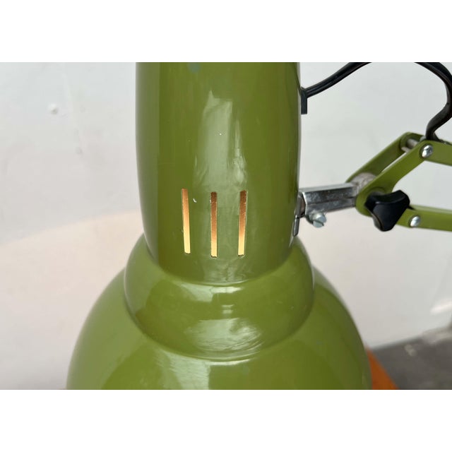 Mid-Century Modern Swedish Olive Green Desk Table Lamp from Ledu, 1960s For Sale - Image 13 of 18