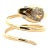 1.34 Carat Weight of Brown Diamond Snake Ring in 18k Yellow Gold, Size 6.75 For Sale