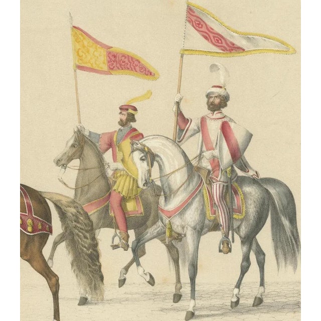 Title: 1855 Grand Procession – Wilhelm Herter von Strasburg and the Lords of Bohemia : This splendid hand-colored...