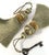 Pair of Olive Green Key Tassels With Satin and Cut Velvet Details For Sale - Image 10 of 13