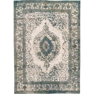 Mid 20th Century Vintage Overdye Rug For Sale