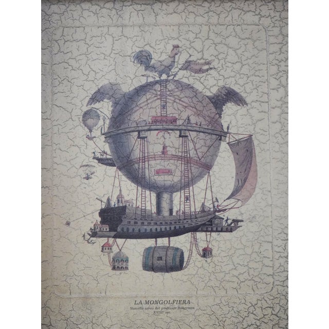 1980s Set of 4 Framed Balloon Prints on Board For Sale - Image 4 of 10