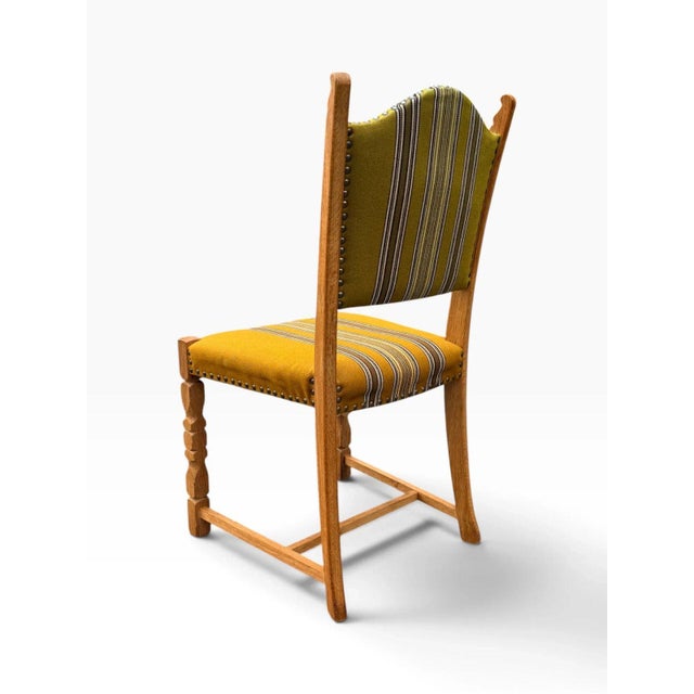 Set of Six Danish Oak Dining Chairs by Henning Kjærnulf For Sale - Image 13 of 18