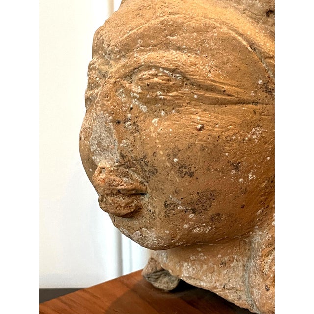 Indian Terracotta Sculpted Head Gupta Period For Sale - Image 9 of 17