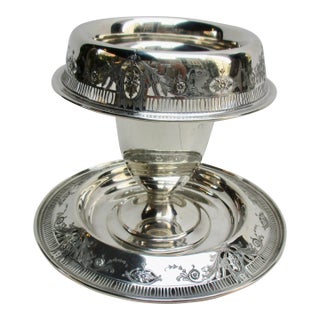 Early 1900s Sterling Silver Art Deco Flower Centerpiece -a Set of 2 For Sale