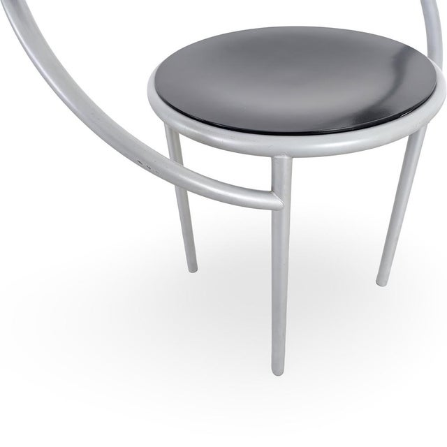 Wood Vintage Side Chair in Metal by Michele De Lucchi For Sale - Image 7 of 10