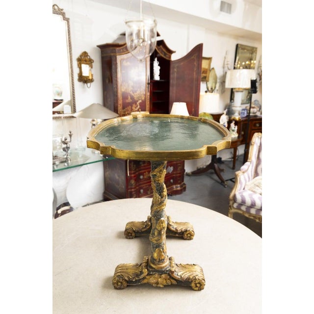 Wood 19th Century Italian Baroque-Style Giltwood Low Table For Sale - Image 7 of 9