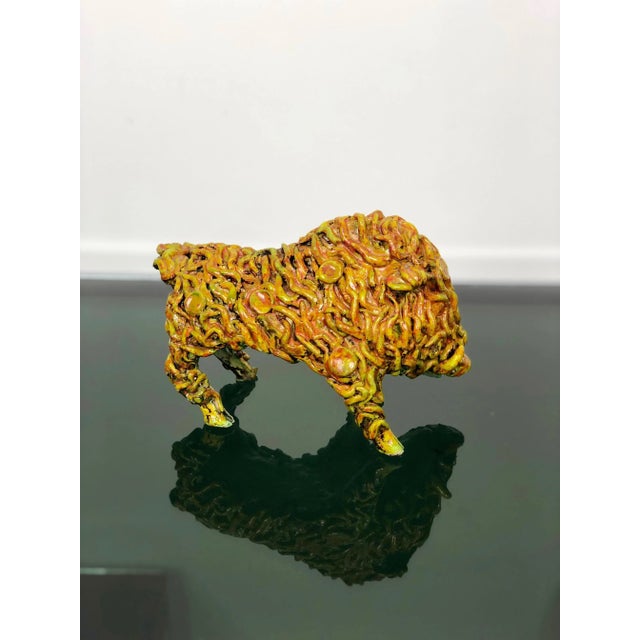 1970s Italian Ceramic Boar Animal Sculpture by Gianluigi Mele, 1970s For Sale - Image 5 of 8