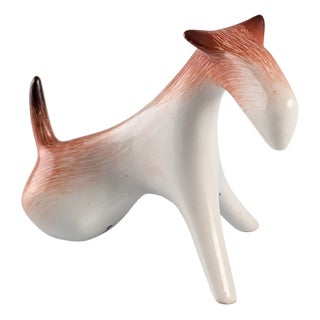 Fox Terrier Porcelain Figure by Mieczyslaw Naruszewicz for Ćmielów, 1960s For Sale