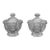 Baccarat Crystal Covered Compotes, Pair For Sale