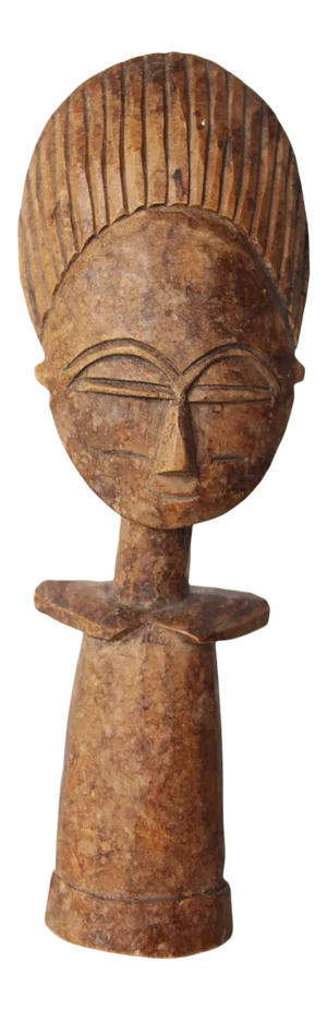 Vintage Akua'ba Fertility Figure, Ashanti