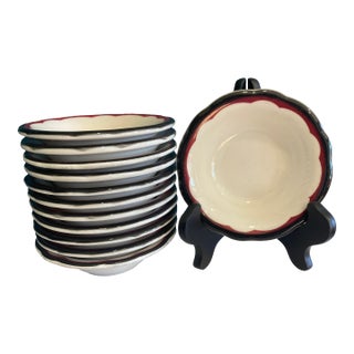 Vintage Buffalo China Scalloped Rim Restaurant Ware Bowls, Set of 12 For Sale