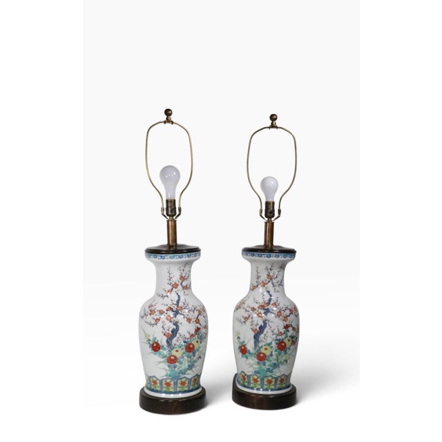 Mid 20th Century Chinese Style Ceramic Lamps by Frederick Cooper - Pair For Sale - Image 11 of 18