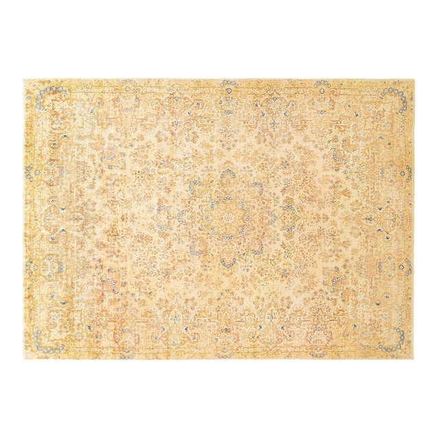 Vintage Persian Decorative Orienta Kerman Rug in Room Size For Sale