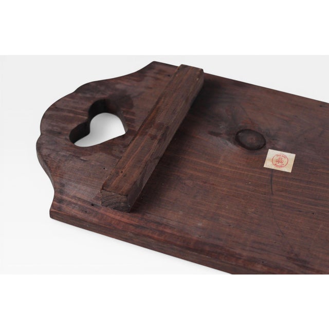 Pfaltzgraff Village Wood Tray With Heart Cutout Handles For Sale - Image 9 of 15