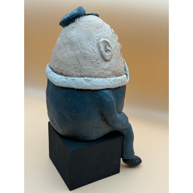 Early 20th Century Vintage Papier-Mâché Humpty Dumpty Folk Art Shelf Sitter For Sale - Image 5 of 11