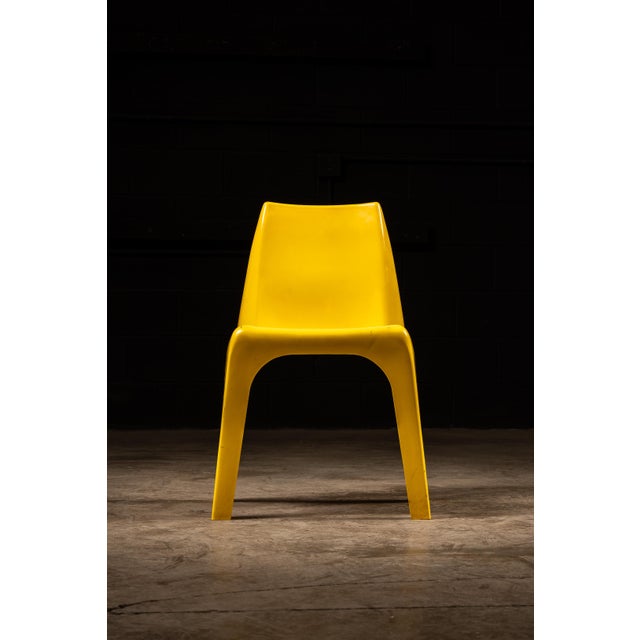 1960s Marbon Cycolac Yellow Molded Plastic Chairs For Sale - Image 4 of 10