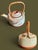 Wood Vintage Mid-Century Modern Otagiri Japan Stoneware Seagull-Rattan Handle-Ceramic-Coastal Teapot For Sale - Image 7 of 11