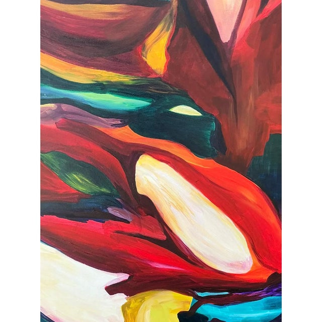 Vintage Abstract Expressionist Oil Painting on Canvas For Sale In West Palm - Image 6 of 12