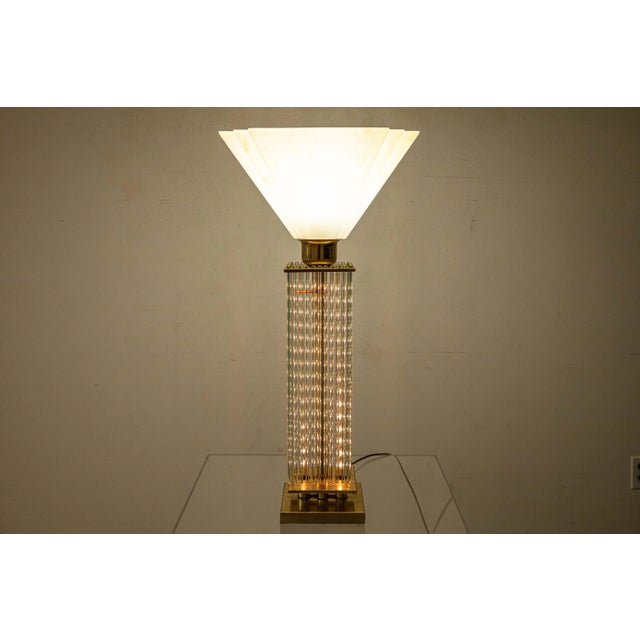 Metal Pair of 1960s Liteline Chicago Brass and Glass Mid Century Modern Table Lamps For Sale - Image 7 of 12
