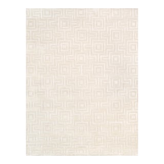 Edgy Hand-Tufted Ivory Area Rug- 7' 9'' X 9' 9'' For Sale