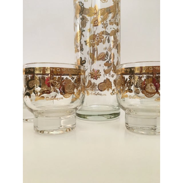 Culver Chantilly a whimsical gilded floral pattern perfect for your martini. A fancy addition to your bar cart. Pristine...