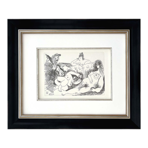 1980s Picasso Gravure Apollinaire Les Onze Mille Verges 3 Framed