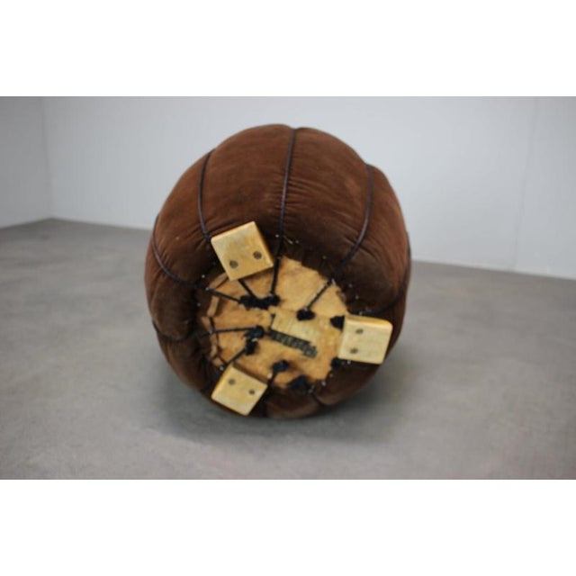Upholstered Ottoman by Jindřich Halabala, Former Czechoslovakia, 1950 For Sale - Image 3 of 5