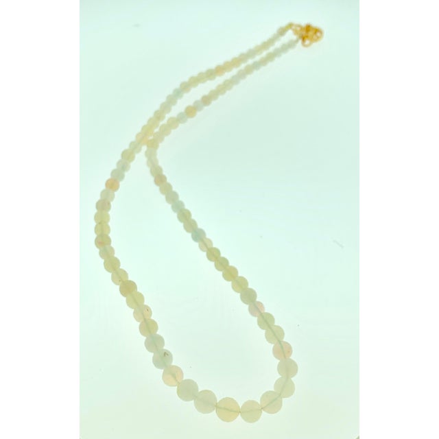 Natural Opal Faceted Bead Single Strand Necklace on Clearance Silver Clasp For Sale - Image 18 of 18
