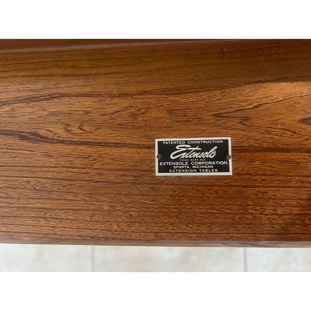 Vintage Expanding Extension Dining Table, Console With Five Leaves by Extensole For Sale - Image 15 of 16