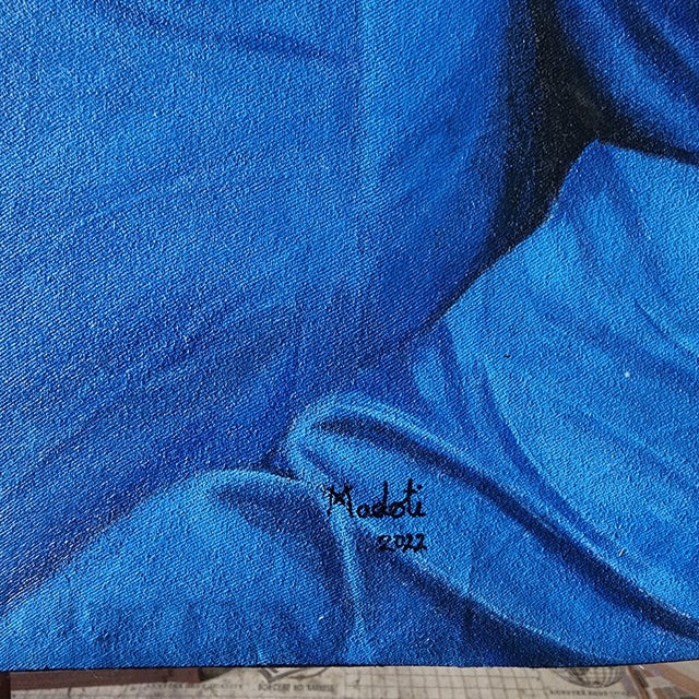 Figurative Synergy, Surrealism, Wall Art, Unique, Contemporary, by Madoti Oluwadamilare (2022). Acrylic on Canvas For Sale - Image 3 of 3