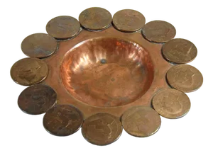 19th Century Copper Monay Dish from Spain