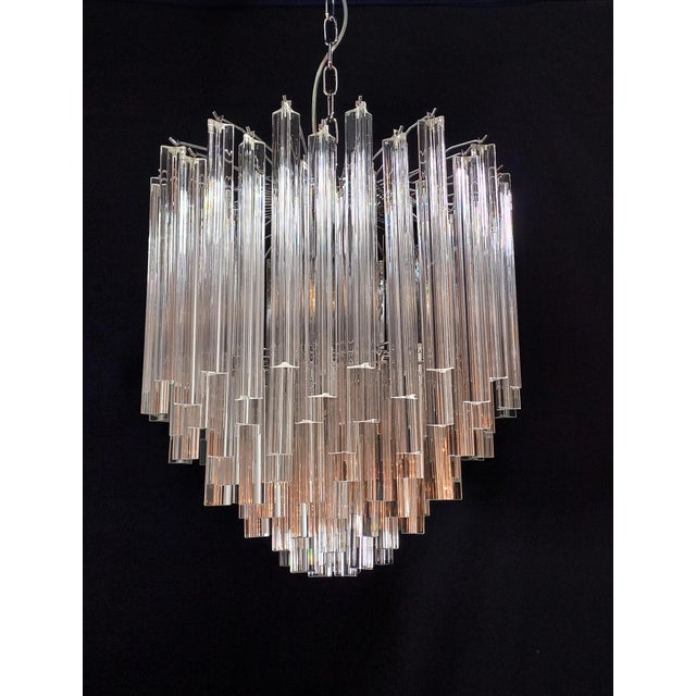 Murano Glass Chandelier in the style of Venini, 1970s For Sale - Image 3 of 11