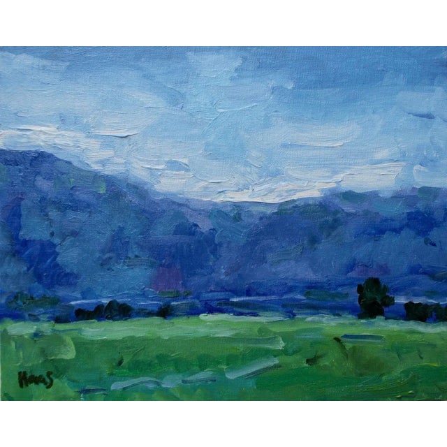 "Genoa Hills, Nevada" Contemporary Impressionist Style Landscape Original Oil Painting For Sale