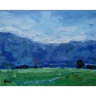 Genoa Hills, Nevada, Impressionist Style Landscape Original Oil Painting For Sale